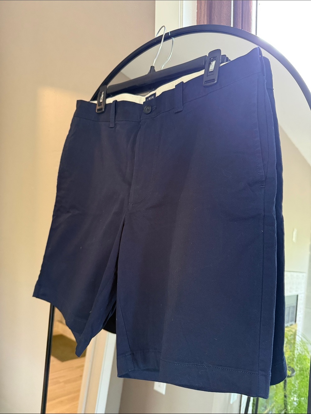 J. Crew Navy Blue Flat Front Chino Shorts NWT